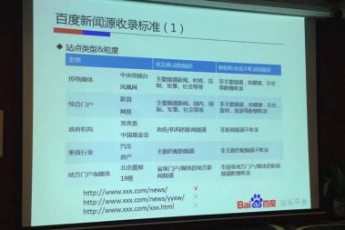 百度新闻源收录标准是什么